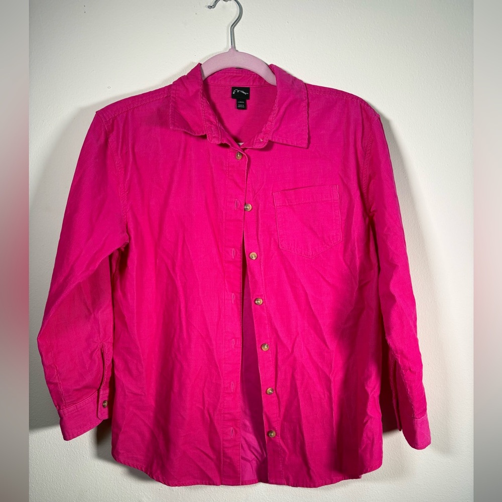 Art Class Fuchsia Button-Up Shirt 100% cotton